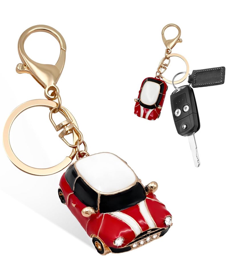 BdelrinQue Car Keychain, Cute Mini Car Key Chain for Car, Aesthetic Keychain Suitable for Car Enthusiasts and Daily Key Organizer - Image 1