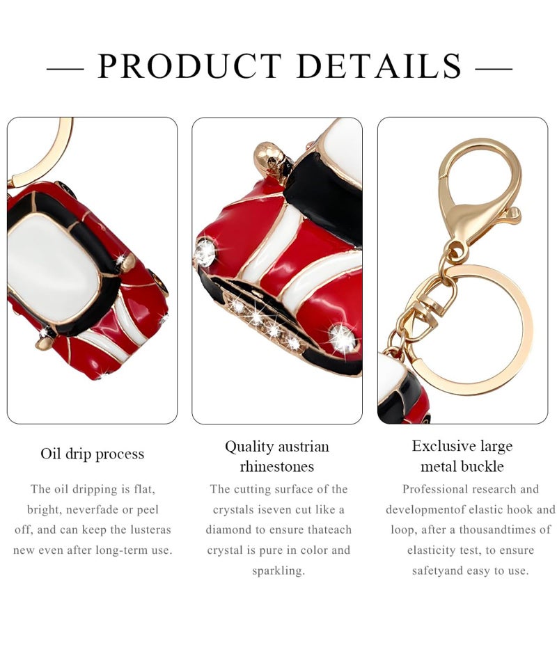 BdelrinQue Car Keychain, Cute Mini Car Key Chain for Car, Aesthetic Keychain Suitable for Car Enthusiasts and Daily Key Organizer - Image 3