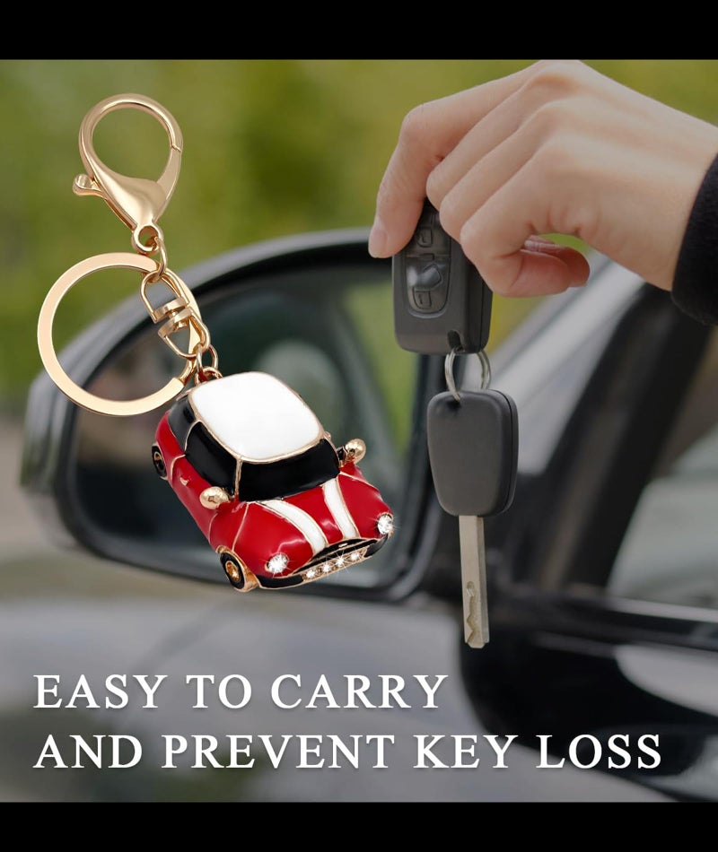 BdelrinQue Car Keychain, Cute Mini Car Key Chain for Car, Aesthetic Keychain Suitable for Car Enthusiasts and Daily Key Organizer - Image 4