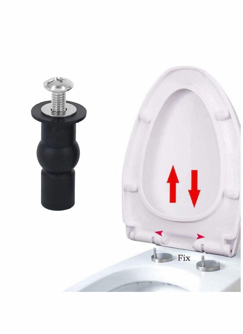 Excefore - 4 Pcs Blind Hole Fittings Expanding Rubber Bolts Nuts for Fixing The Top Toilet Seat Universal Parts Set Household Accessories Repair Parts Top Cover Lid Seat Fixings Blind Hole Fitting - Image 1