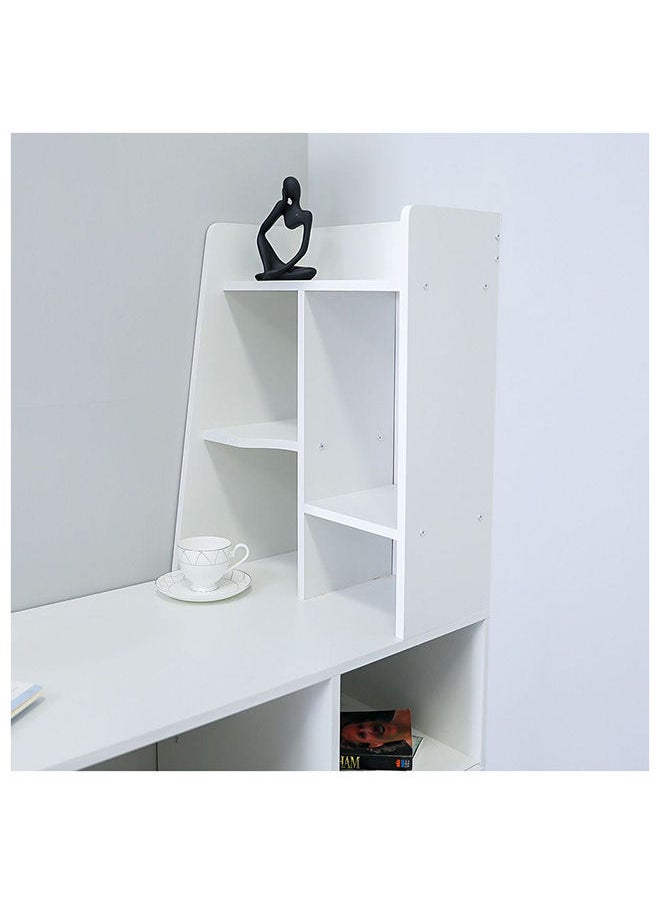 DANUBE HOME - Thalana Computer Table Office Desk Workstation With Cabinet Modern PC Laptop Gaming Table Wooden Study Table For Home Office L 120 x W 45 x H 135 cm White - Image 1