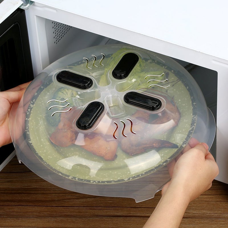 Anugrah mart Microwave Splatter Cover,Anugrah mart Microwave Plate Guard Lid with Steam Vent 11.8 Inch - Image 3
