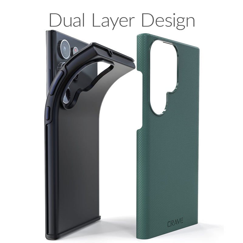 Crave for Samsung Galaxy S23 Ultra Case, Shockproof Protection Dual Layer Case for Samsung Galaxy S23 Ultra (6.8 inch) - Forest Green - Image 4