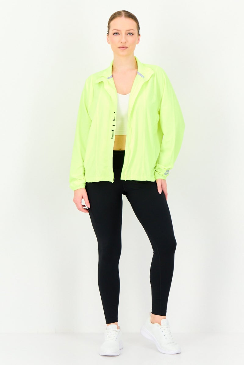 Nike Women Sportswear Fit Long Sleeve Running Sweatshirt, Neon Green - Image 4