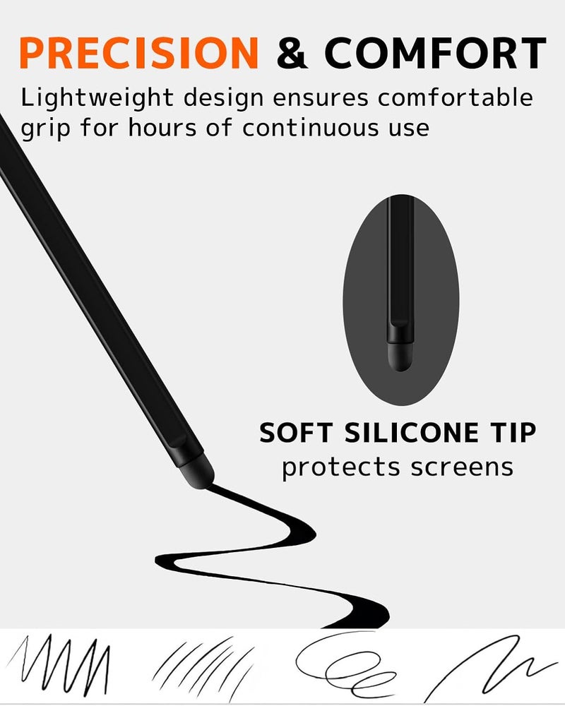 NINKI Stylus for Samsung Galaxy Z Fold 7 Pen (Supporting Both Internal External Screen), Slim Alloy Fold7 Stylus SPen Replacement for Galaxy Z Fold 7 6 5 Phone Touch Screen Slim S Pen Fold Edition - Black - Image 5