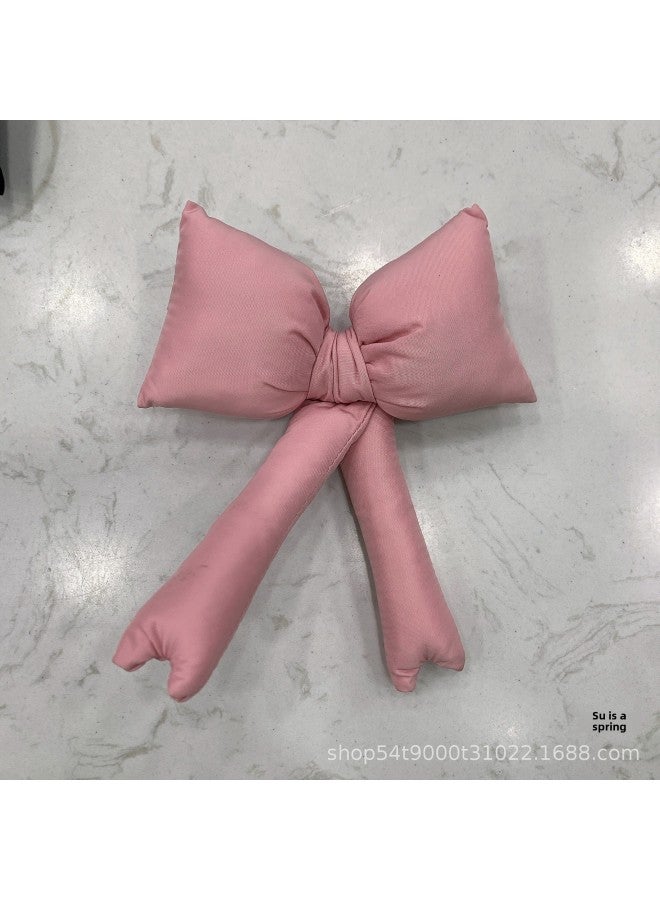 Fabric Bow All-match Dopamine Mobile Phone Back Clip Garment Accessories Fashion Cotton Filling Accessories-Color:Pink-Height:10✖️12 - Image 1