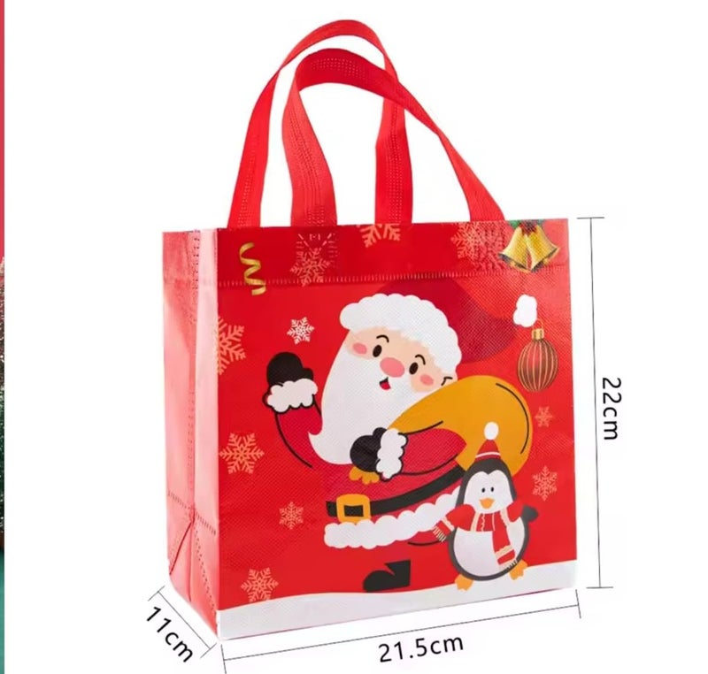 VRB Dec 4 Pcs Christmas Gift Bags -Christmas Bags for Gifts - Small Gift Bags |Treat Bags - Goodie Bag - Gifts for Kids Men Women(Multicolor) (4 Pcs - Non - Woven Bag Multicolor) - Image 2