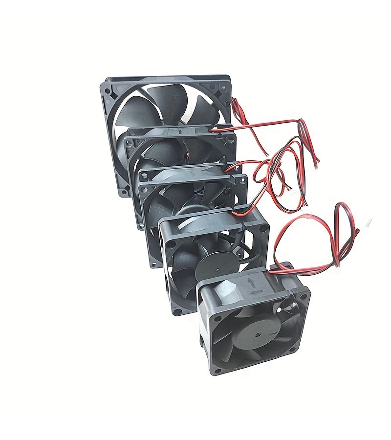12V 80x25mm مروحة تبريد لخزانة الكمبيوتر بحجم 80 × 25 مم، عالية تدفق الهواء، محول يعمل بصمت. - Image 4