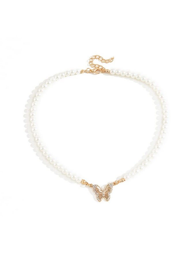 Shining Diva Fashion - Shining Diva Fashion Stylish Pearl Chain Pendant Necklace for Women and Girls (14570np) - Image 1