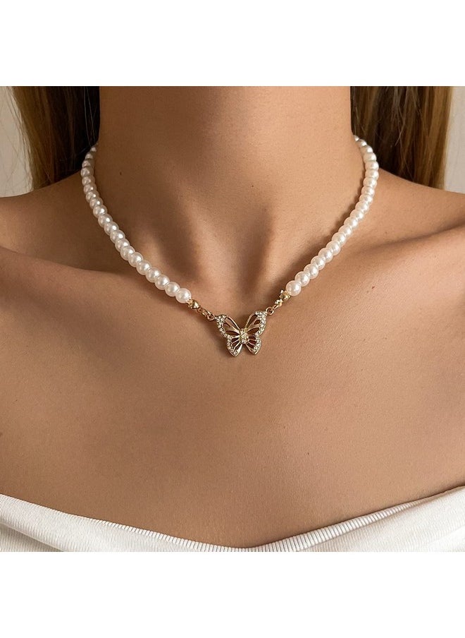 Shining Diva Fashion - Shining Diva Fashion Stylish Pearl Chain Pendant Necklace for Women and Girls (14570np) - Image 1