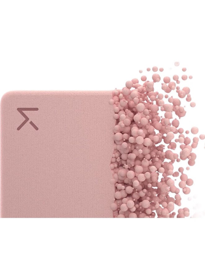 Keep Yoga Blocks For Stretching Assistance, Frosted Non-Slip Yoga Dance Eva Eco-Friendly Material, Gray And Pink, One Pair - Image 2