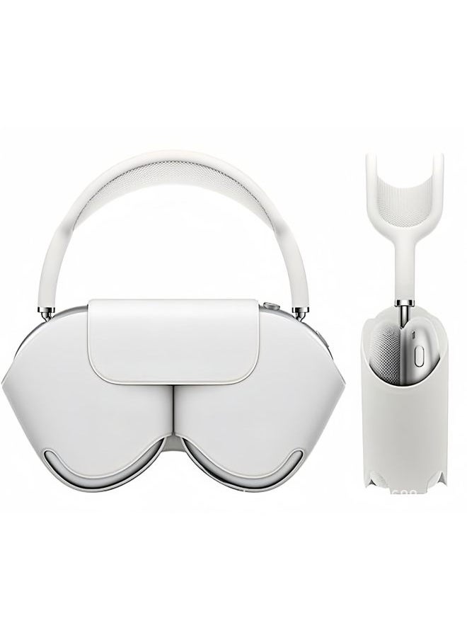 Generic - For Airpods Max Second-generation Protective Case Headset Bluetooth Headset Protective Case Storage Bag Sleep Earphone Case-Color:White - Image 1