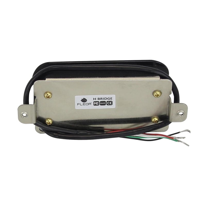 FLEOR High Output Bridge Pickup Hot Dual Rail Humbucker Pickups Ceramic Electric Guitar Pickup Humbucker, Black - Image 4