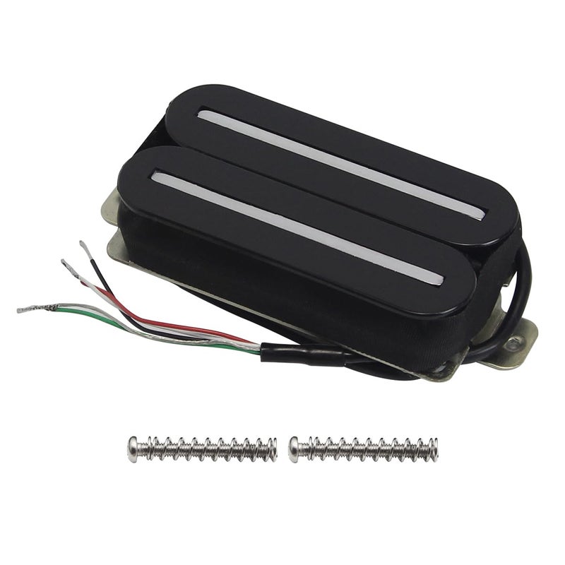 FLEOR High Output Bridge Pickup Hot Dual Rail Humbucker Pickups Ceramic Electric Guitar Pickup Humbucker, Black - Image 3