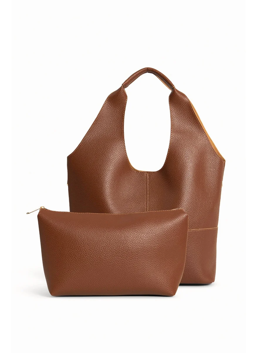وي كرييت Brown Stylish Tote Bag by WECRE8