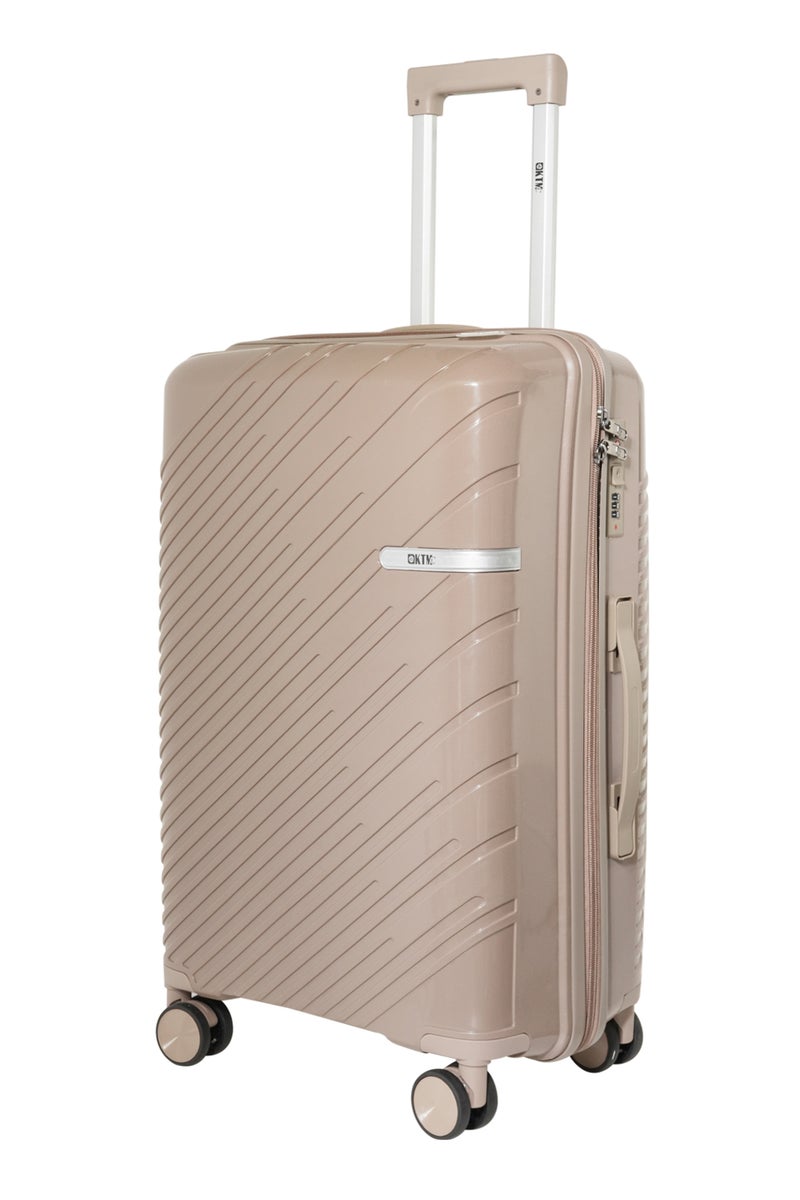 KTMC Luggage 20 inch Carry-On Suitcases, H-8882 Khaki - Image 1