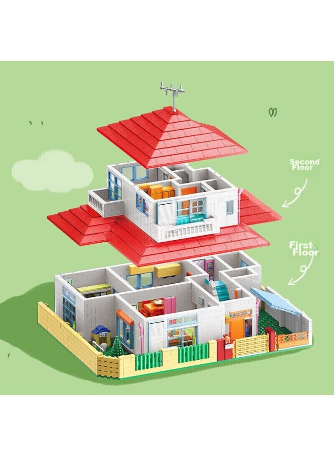 Keeppley بيت كرين شين-تشان من كيبللي، نموذج لعبة بناء كتل، لعبة تجميع، هدية عيد ميلاد للبنات، هدية مهرجان تشيكسى - Image 3