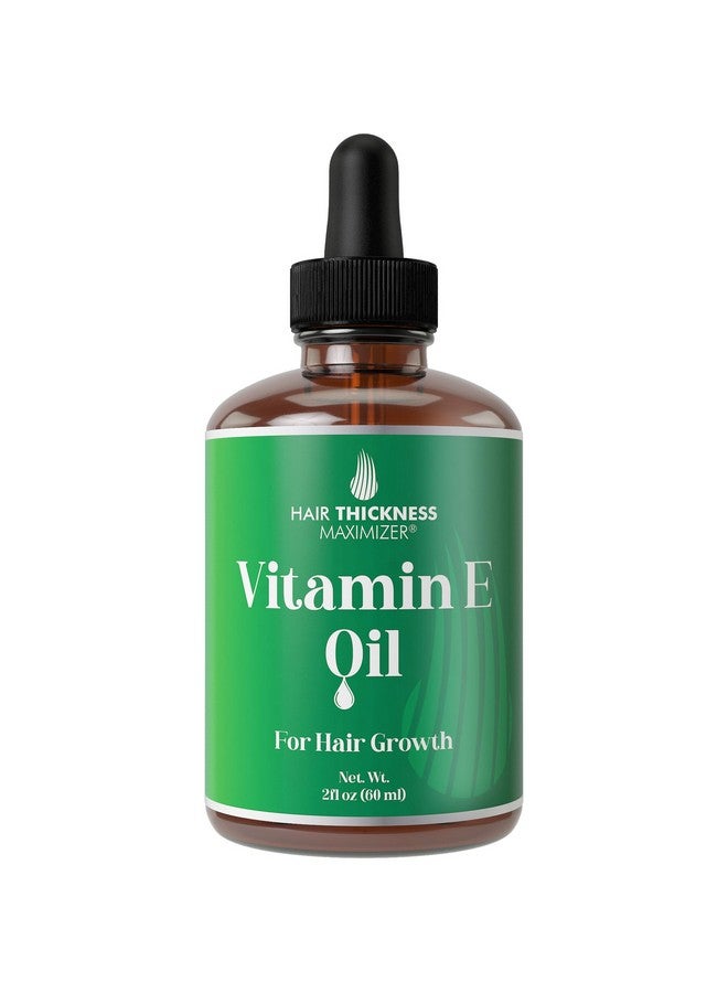 زيت فيتامين إي لنمو الشعر - مصل لتكثيف الشعر وترطيبه وتقويته للنساء والرجال. علاج فروة الرأس بمكون واحد للشعر الضعيف والجاف والمجعد 2 أونصة