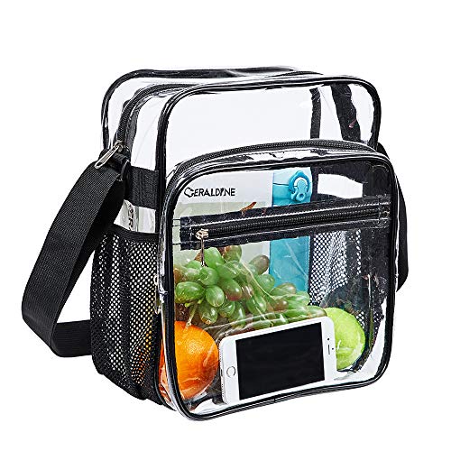 COVAX Clear Bag Stadium Approved, Clear Crossbody Messenger Shoulder Bag with Adjustable Strap for Concerts, Sports Events - Image 1