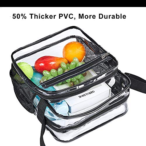 COVAX Clear Bag Stadium Approved, Clear Crossbody Messenger Shoulder Bag with Adjustable Strap for Concerts, Sports Events - Image 5