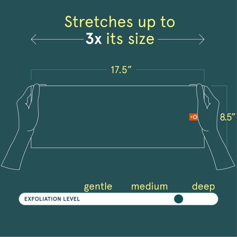 Clean Logic Body Exfoliating Cloth, Stretchy Sport Exfoliator Bath and Shower Washcloths Ideal for Post-Workout Cleanse, Daily Skincare Tool, 3 Count Value Pack - Image 3