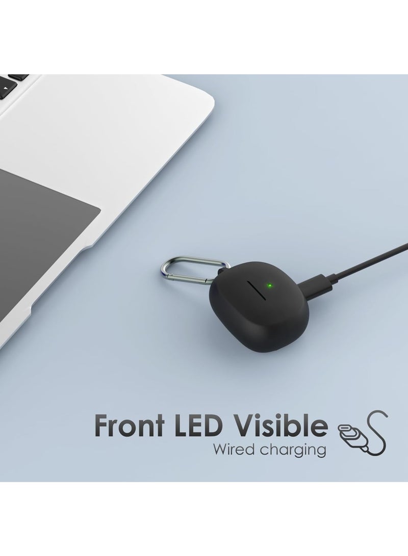 Zikra Silicone Case for Bose Ultra Open Ear Earbuds Protective Case, Shockproof Silicone Case Protective Cover with Front LED Visible, Compatible with Bose Ultra Open Ear Earbuds, Black - Image 5