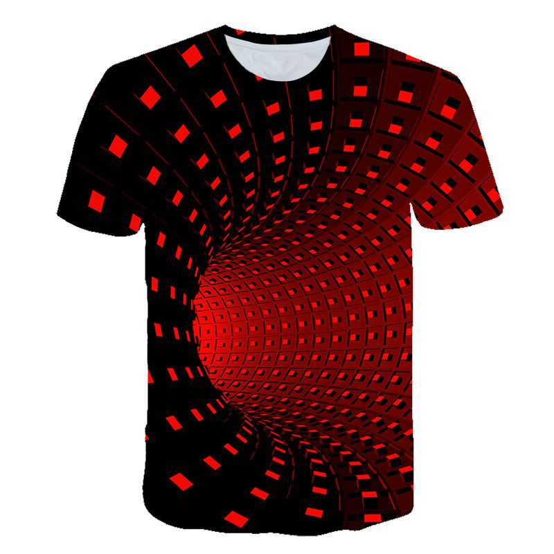 Vortex Tunnel 3D Digital Printing Overseas E-Commerce Manufacturers Sell Men'S And Women'S Casual Breathable T-Shirts For Men - Image 1