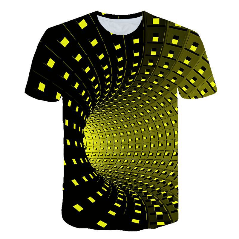 Vortex Tunnel 3D Digital Printing Overseas E-Commerce Manufacturers Sell Men'S And Women'S Casual Breathable T-Shirts For Men - Image 4