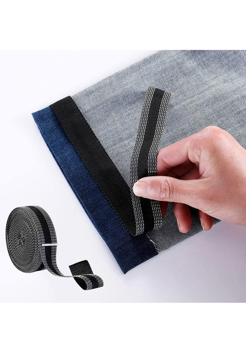 Generic Trousers Edge Modified Strips, Iron-on Instant Hem Tape, 2m Pants Edge Shorten Self-Adhesive, 25mm Trouser Mouth Paste Edge Fabric Tape for Suit Pants Jeans Trousers, DIY Sewing Accessories  - Image 1