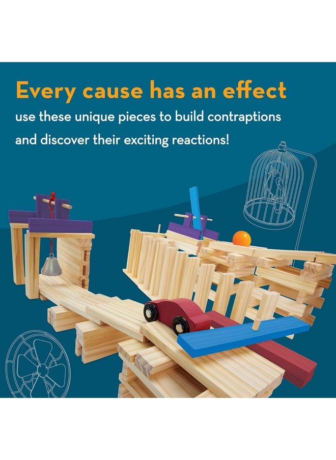 Mindware MindWare KEVA Contraptions Reactions Planks Building Toy - 178 KEVA Building Planks (191 Piece Set) - Free-Form Wood Building Set for Kids to Create Their Own Ball Maze - Ages 7 & Up  - Image 4