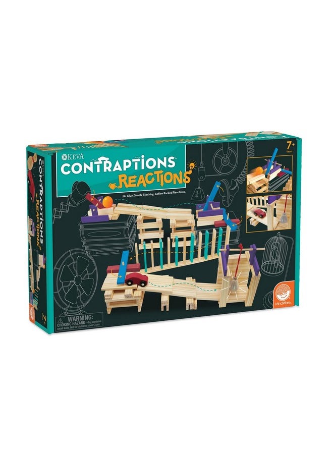 Mindware MindWare KEVA Contraptions Reactions Planks Building Toy - 178 KEVA Building Planks (191 Piece Set) - Free-Form Wood Building Set for Kids to Create Their Own Ball Maze - Ages 7 & Up  - Image 1
