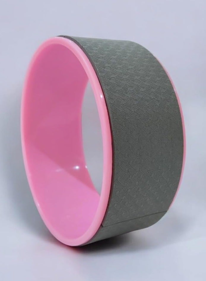 Generic Yoga Circles Pilates Professional Waist Shape Bodybuilding Gym Workout Yoga Wheel Back Training Tool For Fitness - Grey * Pink 
