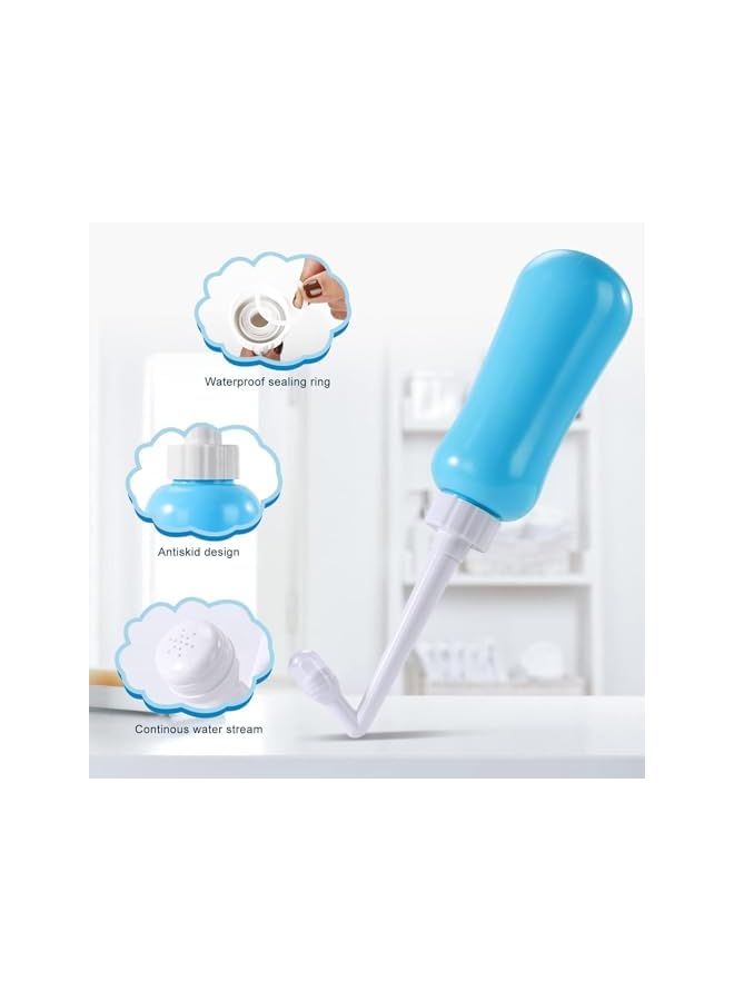 The Bros Portable Shattaf, 450ml Handheld Postpartum Perineal Cleansing Childbirth Cleaner, Plastic Retractable Bidet for Toilet, Portable Travel Bidet for Outdoor, Travling, Personal Hygiene (Blue) - Image 4