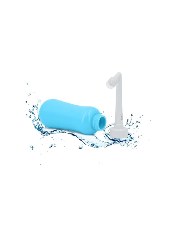 The Bros Portable Shattaf, 450ml Handheld Postpartum Perineal Cleansing Childbirth Cleaner, Plastic Retractable Bidet for Toilet, Portable Travel Bidet for Outdoor, Travling, Personal Hygiene (Blue) - Image 5