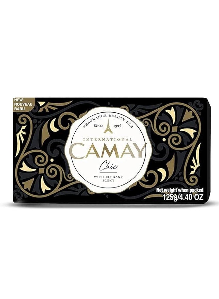 Chic Citrus Beauty Soap with Aromatic Wood, Indulging French Fragrance, Moisturizing Bathing Body Soap with Nature’s Scent & Creamy Lather for Daily Skincare, 125g