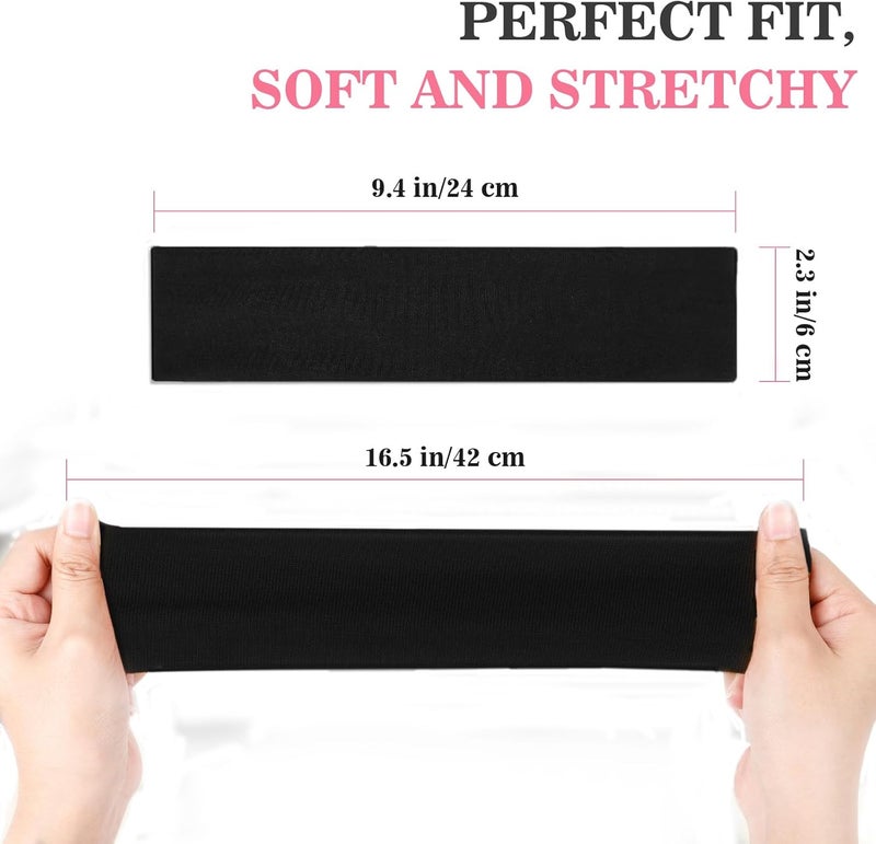 Tyfthui 8 Pack Headbands for Women, Elastic Soft Hair Bands Non Slip Women's Fashion Headbands for Daily Workout Yoga Running - Image 2