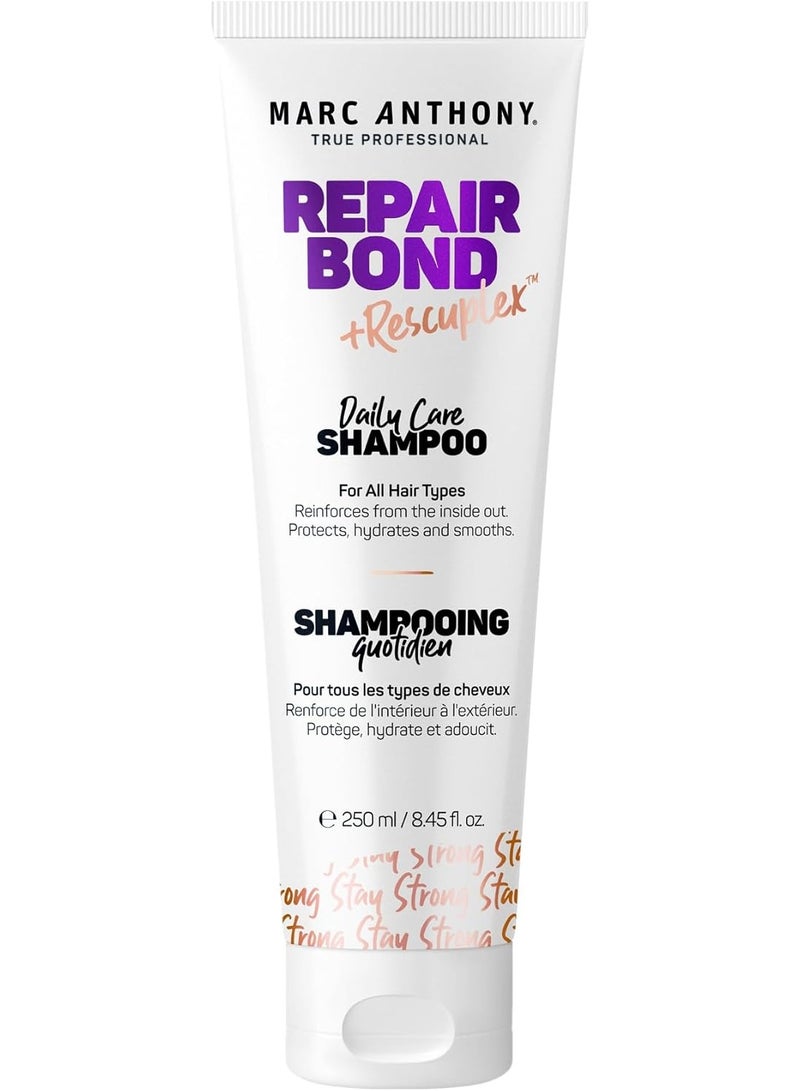 MARC ANTHONY Repairing Shampoo, Repair Bond +Rescuplex - Repairs, Strengthens & Maintains Bonds within Hair - Eliminates Frizz, Flyaways & Reduce Breakage - Dry & Damaged Hair Professional Treatment 250ml