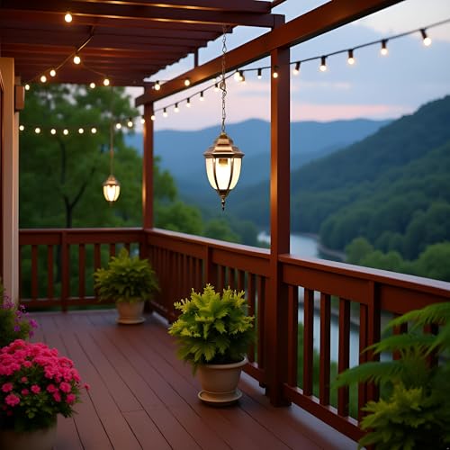 BrightLyt Aluminium Outdoor Hanging Lights Waterproof, Pendant Light for Balcony, Garden Hangings Lamps for Pole, Exterior (Pack of 1) - Image 2
