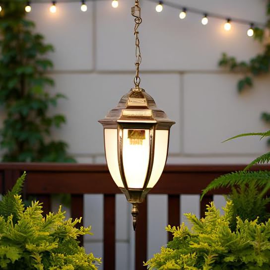 BrightLyt Aluminium Outdoor Hanging Lights Waterproof, Pendant Light for Balcony, Garden Hangings Lamps for Pole, Exterior (Pack of 1) - Image 1