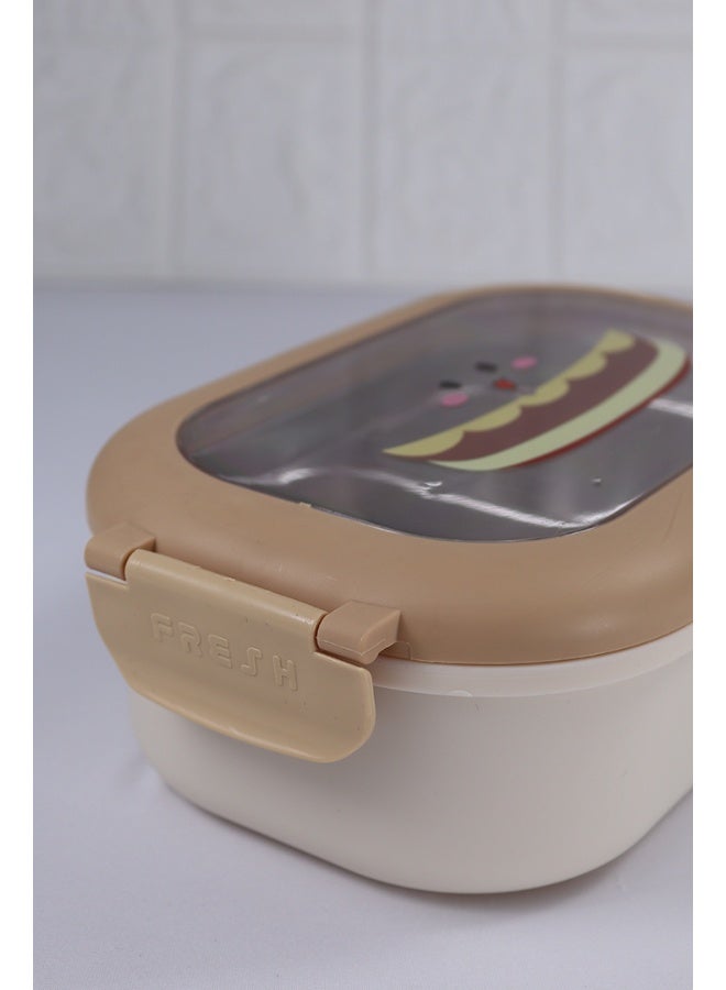 Toshionics 2-Compartment Stainless Steel Lunch Box with Spoon, Cartoon Lid, Leakproof Design, Removable Tray, BPA-Free – 1L, for  School, Office, Travel - Image 2