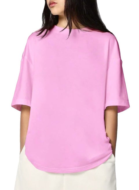 Oversized T- Shirt for Girls & Teens - Cotton - Drop shoulder Half Sleeves Top For Kids - Loose Top Tees