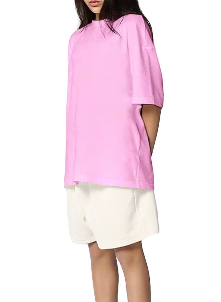 Nileton Oversized T- Shirt for Girls & Teens - Cotton - Drop shoulder Half Sleeves Top For Kids - Loose Top Tees  - Image 2