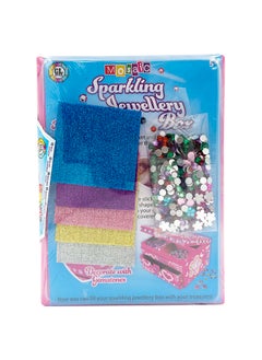 RMS Sparkling Jewellery Box – Diy Jewelry Box Kit With Gemstones And Mosaics – 2 Assorted Designs  - Image 3