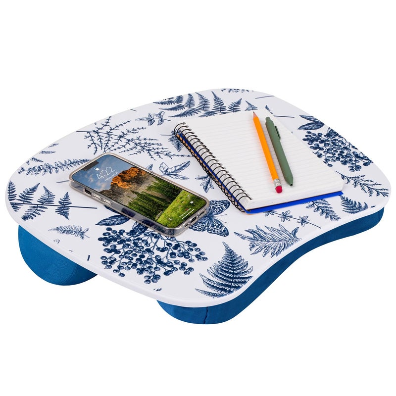 LAPGEAR MyStyle Portable Lap Desk with Cushion - Blue Garden - Fits up to 15.6 Inch Laptops - Style No. 45302 - Image 1