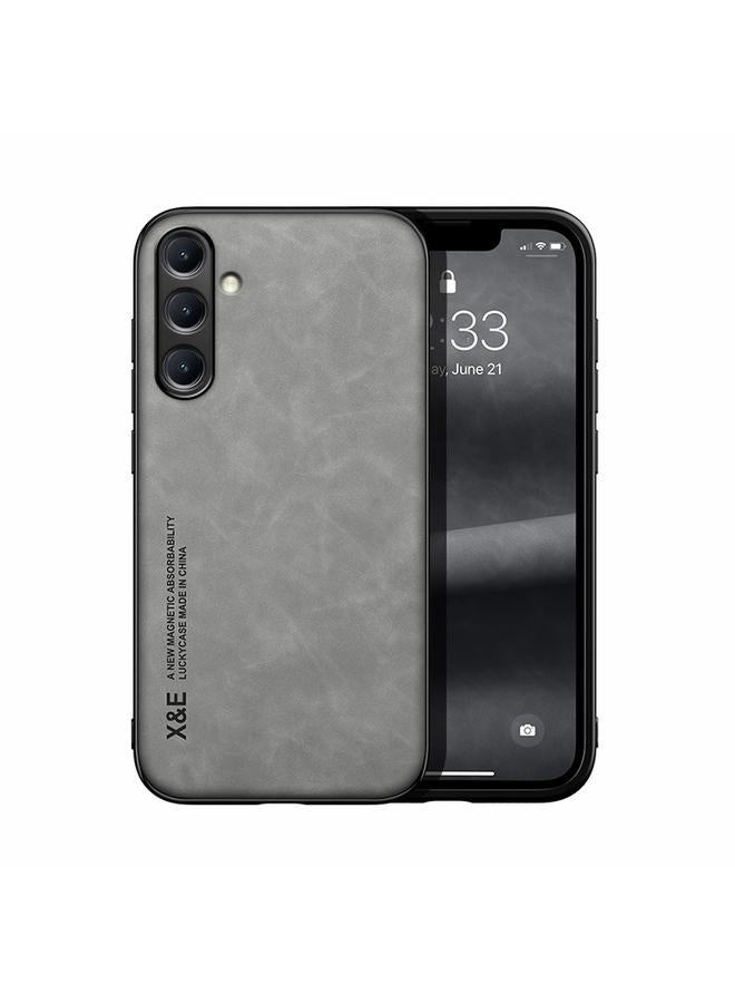 S-TOP Case For Samsung Galaxy S24 FE 5G Skin Feel Magnetic Leather Back Phone Case - Image 1