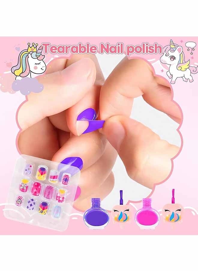 Beauenty Kids Makeup Kit for Girl, 19PCS Washable Real Makeup Set for Girls with Portable Bag, Safe & Non-Toxic Kids Make Up Toys for Girls Aged 3+ Year Old (Unicorn-B) ﻿ - Image 3