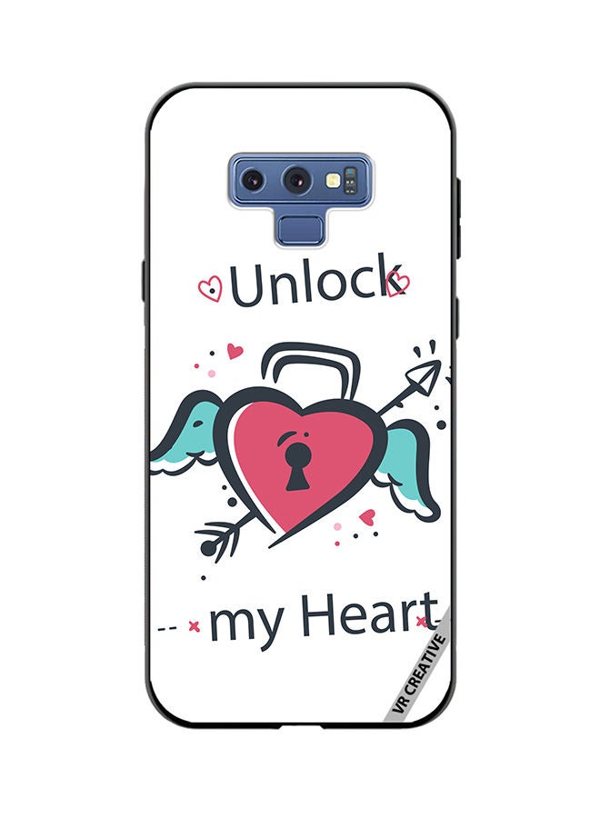 VR CREATIVE Protective Case Cover For Samsung Galaxy Note 9 Unlock My Heart Design Multicolour  - Image 1