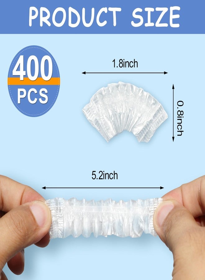 Rimoev 400 Count Disposable Ear Covers for Shower Waterproof, 1.8x0.8 Inch Ear Shower Caps for Adults, Clear Water Elastic Ear Caps for Bathing, Washing Hair, Kids & Adults - Image 2