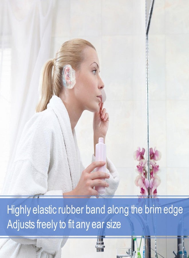 Rimoev 400 Count Disposable Ear Covers for Shower Waterproof, 1.8x0.8 Inch Ear Shower Caps for Adults, Clear Water Elastic Ear Caps for Bathing, Washing Hair, Kids & Adults - Image 5