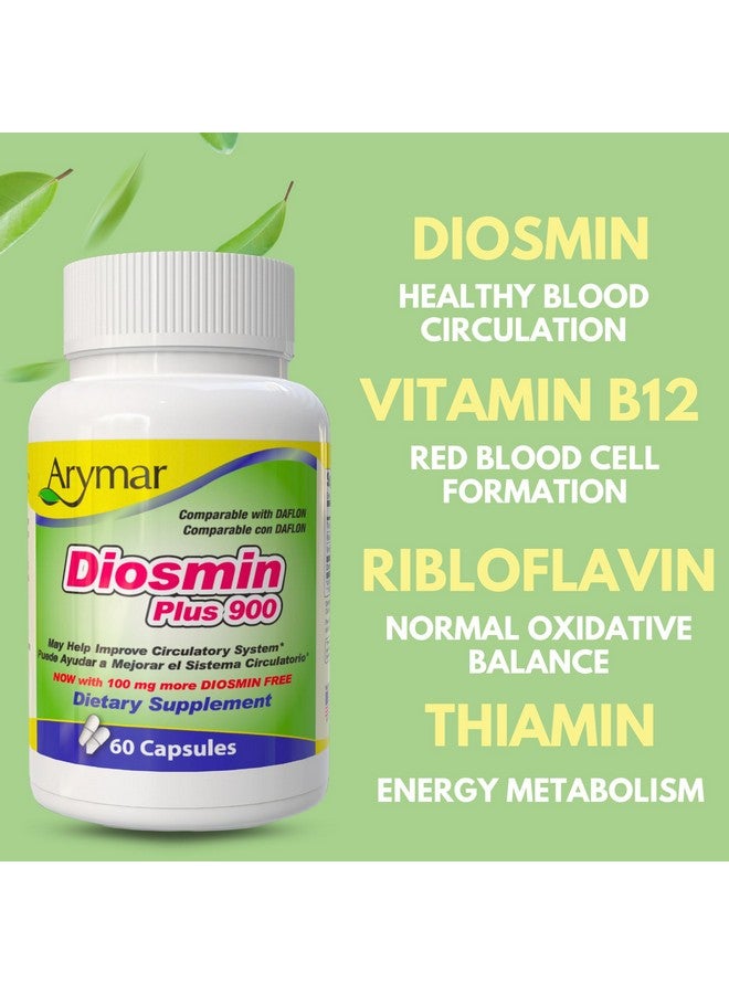 Arymar Diosmin Plus 900, Circulatory System Support (60 Capsules/Pack of 1) - Image 4